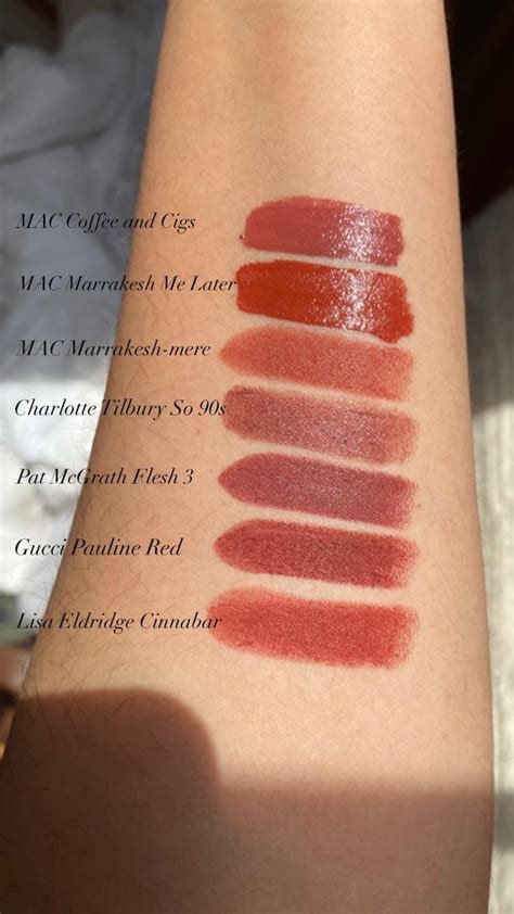 Lisa Eldridge Cinnabar and Gucci Pauline Red plus a few other